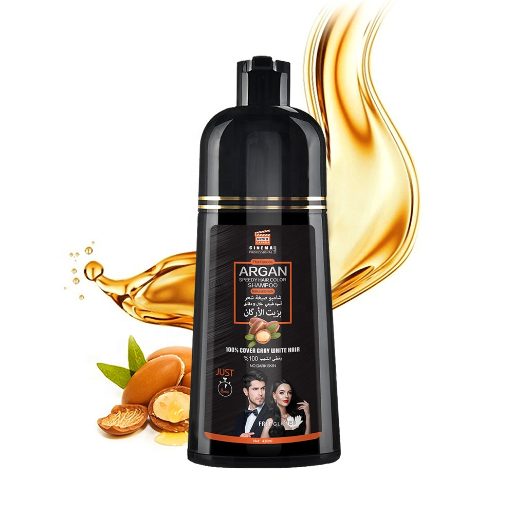 Argan Speedy Hair Color Shampoo – Natural Black