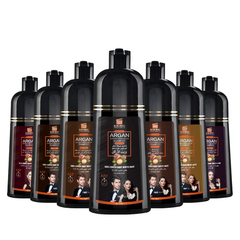 Argan Speedy Hair Color Shampoo – Natural Black