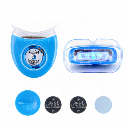 LED Teeth Whitening Home Kit with Gel Syringes and Mouth Trays