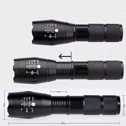2-Pack Adjustable Zoom LED Flashlights