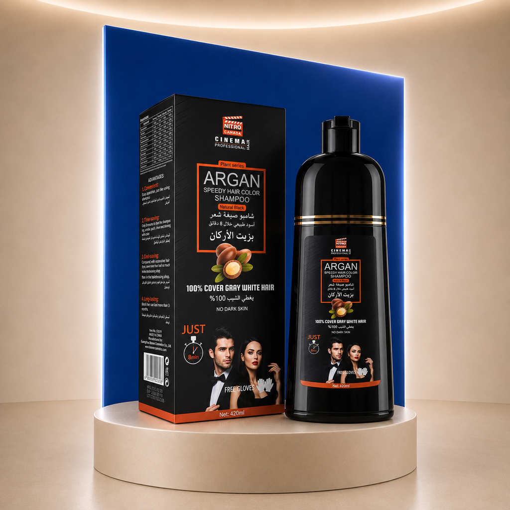 Argan Speedy Hair Color Shampoo – Natural Black