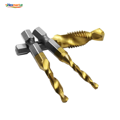 6-Piece M3–M10 Titanium-Coated Drill and Tap Bit Set