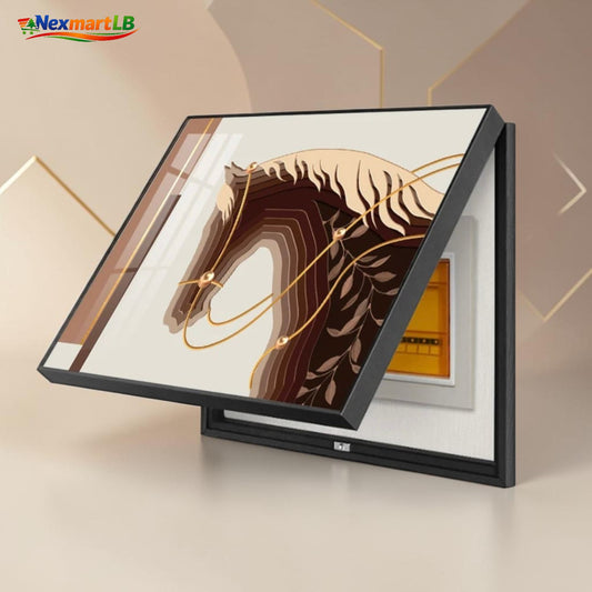 Decorative Electrical Panel Cover with Hinged Artwork