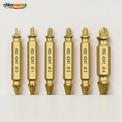 6PCS HSS Screw Extractor & Broken Bolt Remover Set
