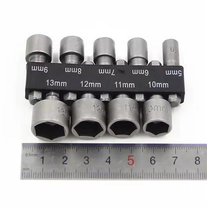 9PCS Hex Nut Socket Drill Adapter Set