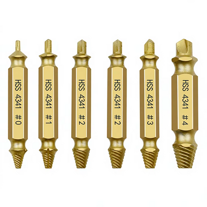6PCS HSS Screw Extractor & Broken Bolt Remover Set