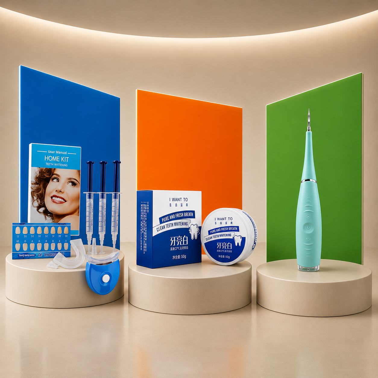 3-in-1 Teeth Care &amp; Home Whitening Bundle